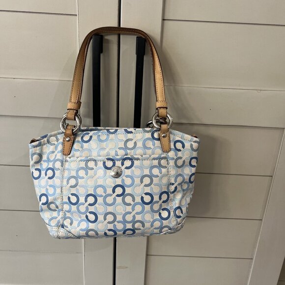 Coach Op Art Light Blue, Off White/Cream, L0869-13141, Handbag, purse - Picture 2 of 11